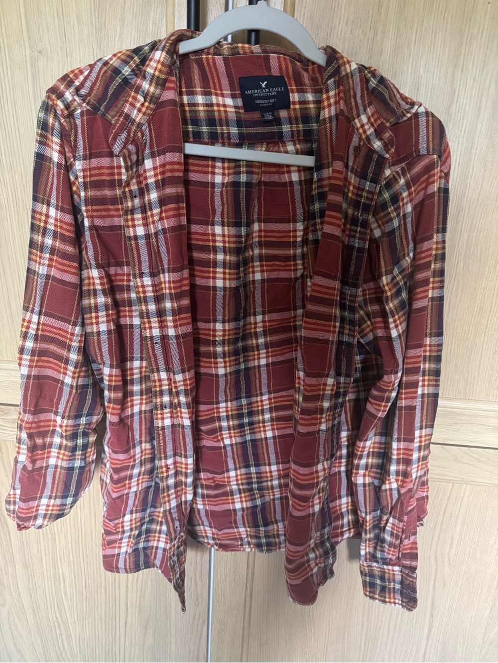 American Eagle Outfitters Plaid Button-Up Shirt